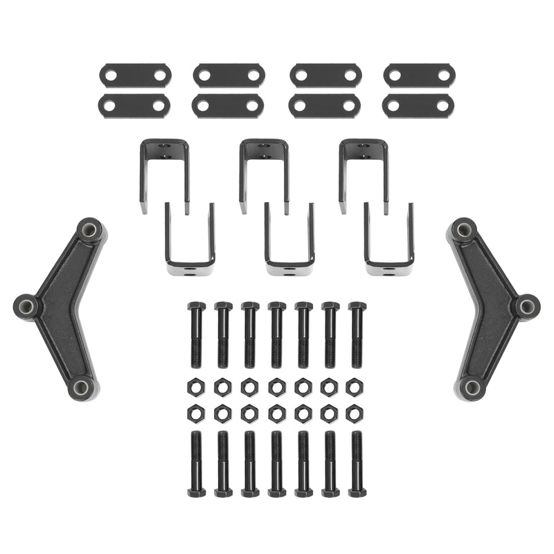 Trailer Axle Shackle Kit Powder Coated Equalizer Shackle Strap Hanger Kit