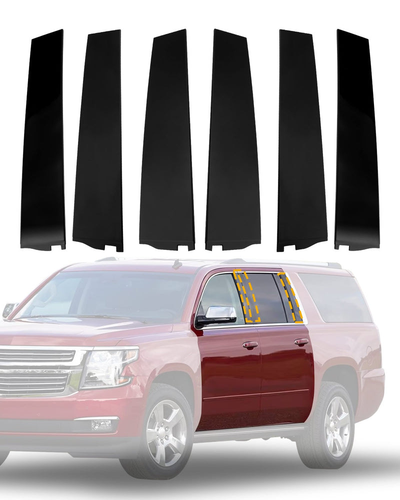 Door Window B C Pillar Trim Molding for Chevy Suburban GMC Yukon Cadillac 15 18