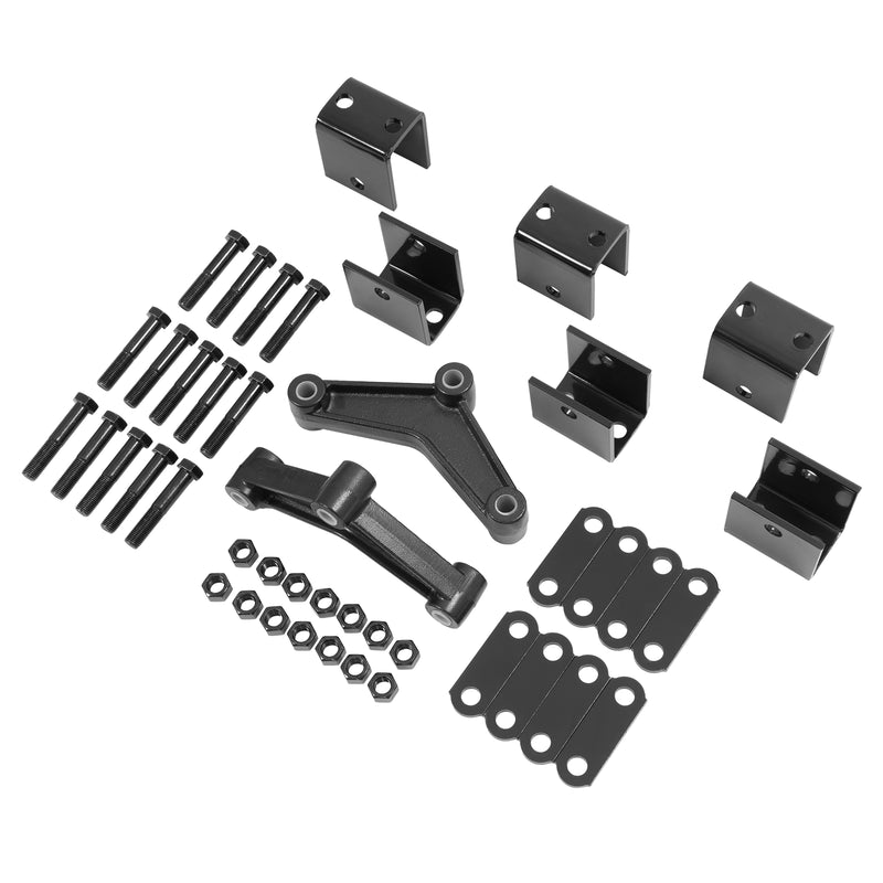 Trailer Axle Shackle Kit Powder Coated Equalizer Shackle Strap Hanger Kit