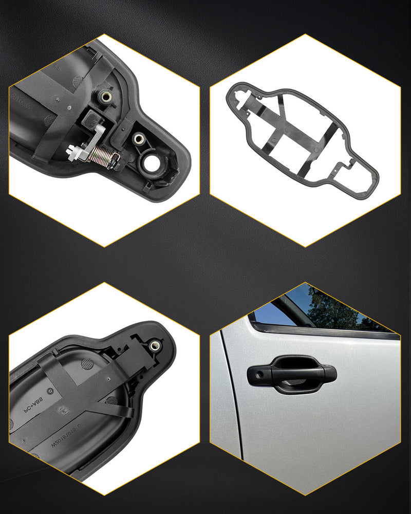 Exterior Door Handle Set Front Rear For Chevy Colorado GMC Canyon 04 12
