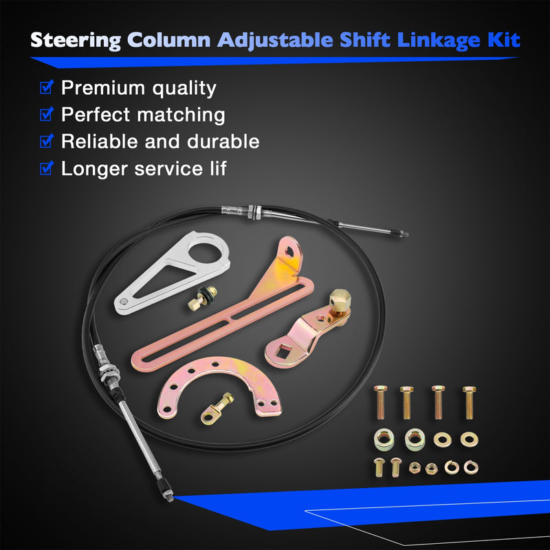 ACA 1804 Transmission Cable Column Shift Linkage Kit For GM TH350 2 Inch
