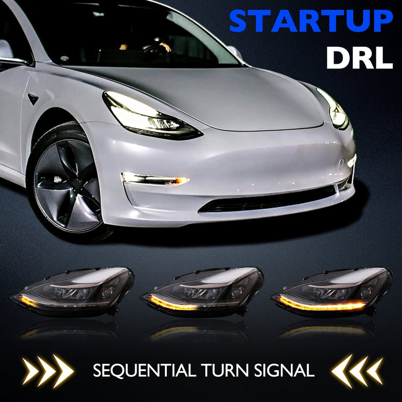 151495300 Headlight Assembly Right Passenger Side for Tesla Model 3 Y 21 to 23