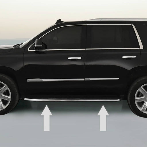 DURAFORCE Chrome Running Board Trim Molding Package for 2015 2019 Cadillac Escalade