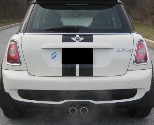 4 Inch Black Carbon Fiber Vinyl Rally Stripes Racing Stripe Kit for Mini Cooper