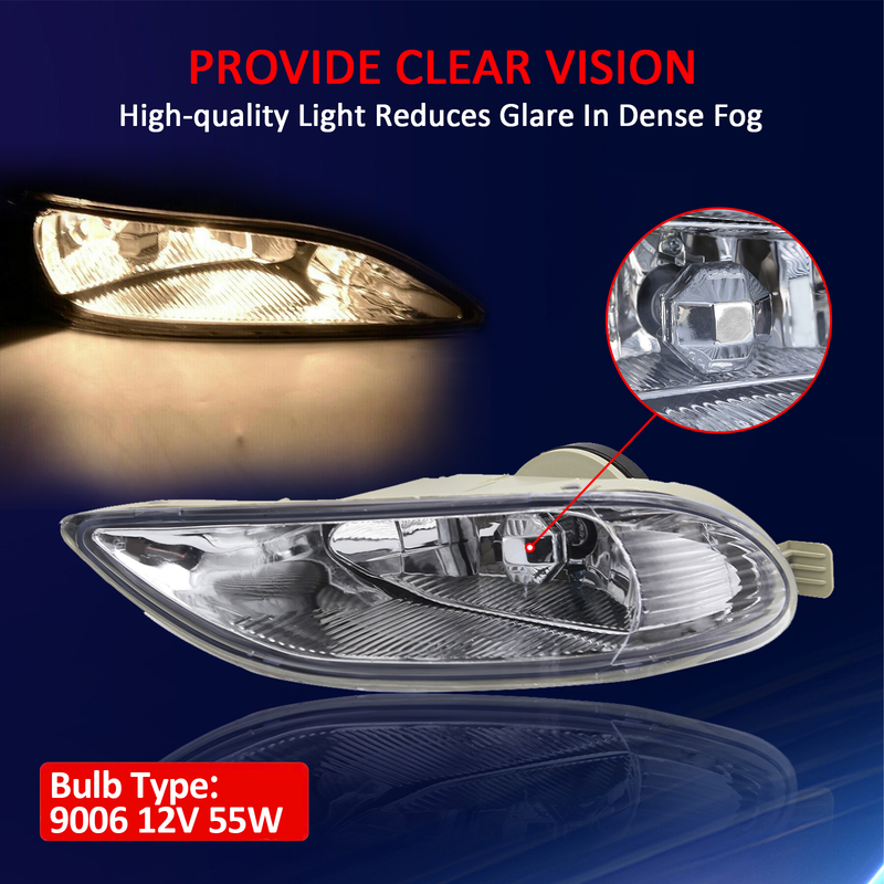 DURAFORCE For 2005-2008 Toyota Corolla 2002-2004 Toyota Camry Pair Fog Lights Lamps W/Bulb