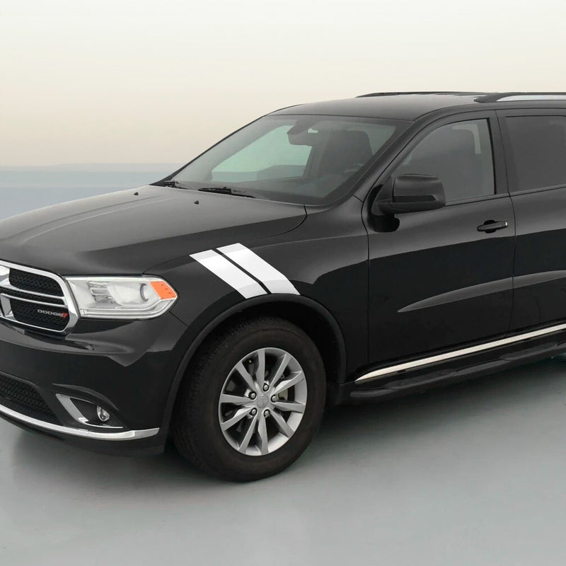 4 Inch Dual Fender Stripe Hash Mark Stripe Decal Graphic Kit for Dodge Durango