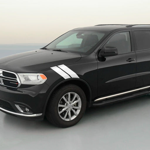 DURAFORCE 4 Inch Dual Fender Stripe Hash Mark Stripe Decal Graphic Kit for Dodge Durango