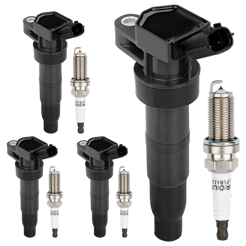 Ignition Coils & Iridium Spark Plug Pack for Kia Sorento Hyundai Tucson 09 13 4
