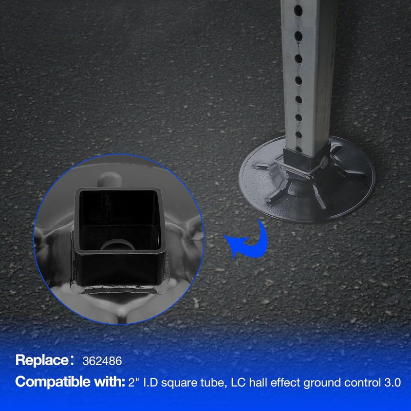 9in Diameter Rear Jack Foot Pad For 2in ID Square Tube LC Hall Effect Ground