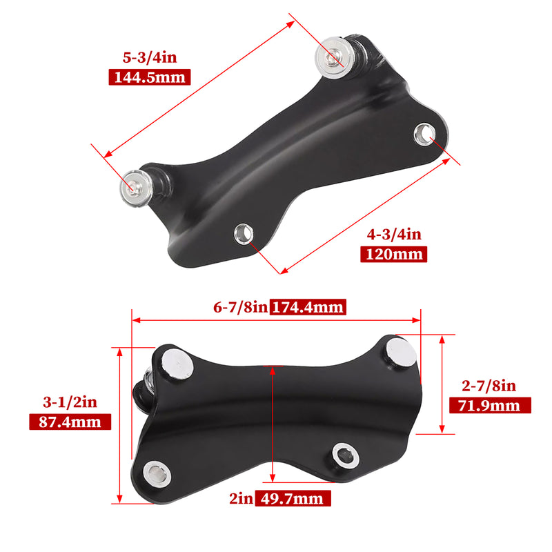 Black Docking Hardware Kit 4 Point for Harley Davidson Touring 2014 2026 2023