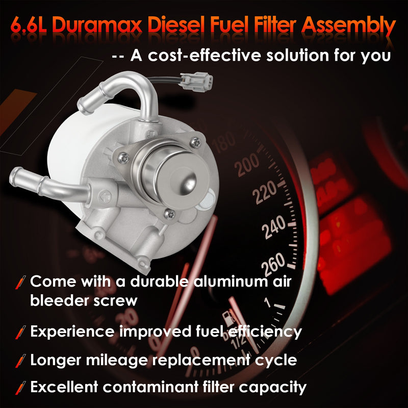12664429 Fuel Filter Housing for Duramax 6.6L Chevy Silverado GMC 2011 2016