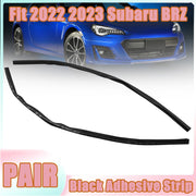 DURAFORCE Front Bumper Lower Black Adhesive Strip Set Style for Subaru BRZ 2022 2023 22 23