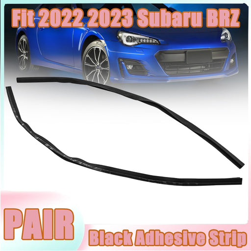 DURAFORCE Front Bumper Lower Black Adhesive Strip Set Style for Subaru BRZ 2022 2023 22 23