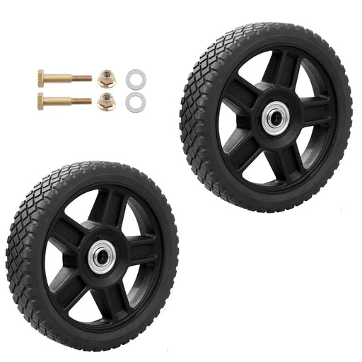 DURAFORCE 7 Inch Push Lawn Mower Plastic Wheels for Craftsman Generator Garden Tiller 2x