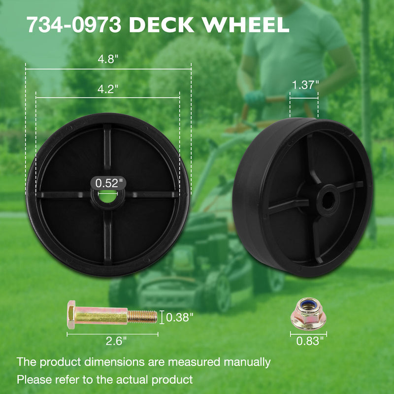 7340973 73404155 Lawn Mower Deck Roller Wheel Kit For Cub Cadet Craftsman 4pc