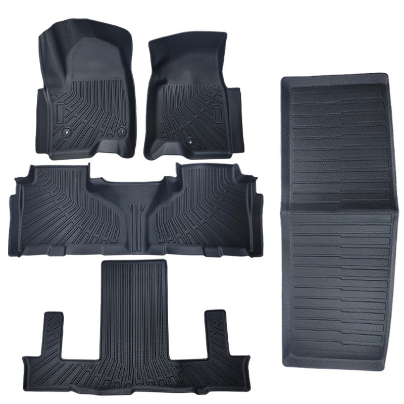 DURAFORCE 5Pcs Floor Mats Liner All Weather for Tahoe Yukon Escalade 2021 2025