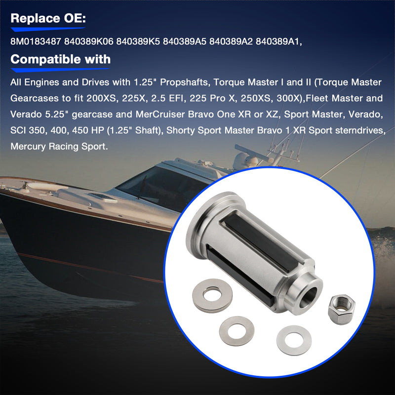 8M0183487840389K06 Prop Shaft Hub Kit For Mercury Marine Racing 1.25 Heavy Duty