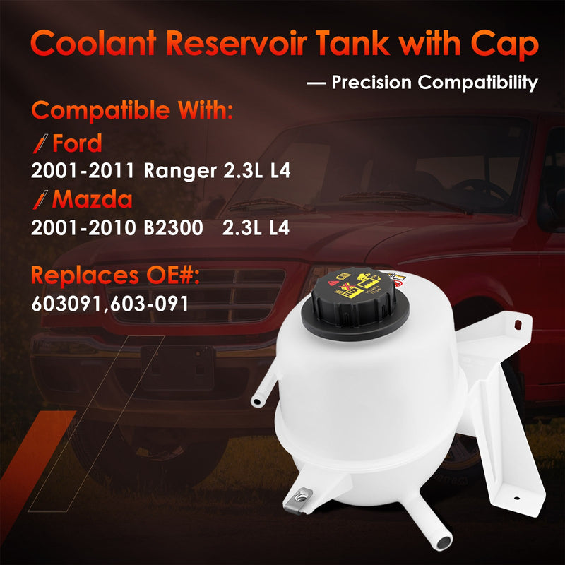 Coolant Reservoir Overflow Tank Cap for Ford Ranger Mazda B2300 2.3L L4 01 11