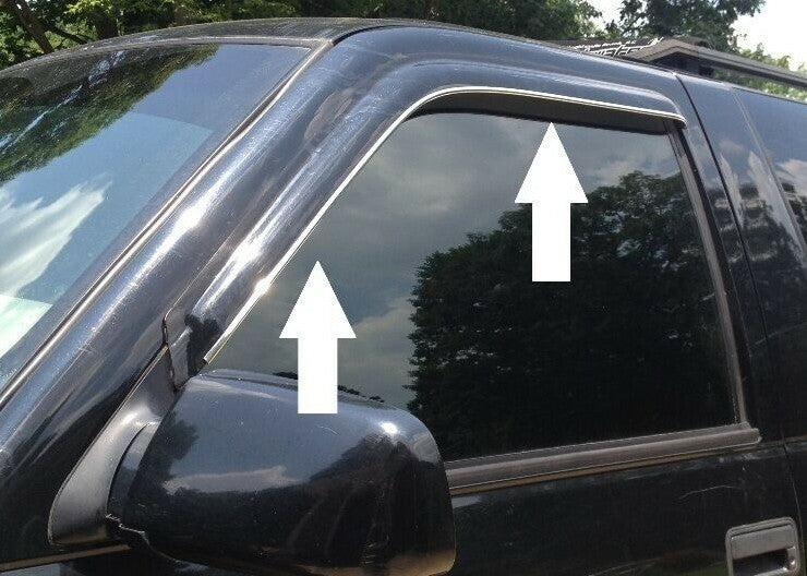 Window Visor Chrome Trim Molding Accessory Kit for Any 2 Door Coupe Models