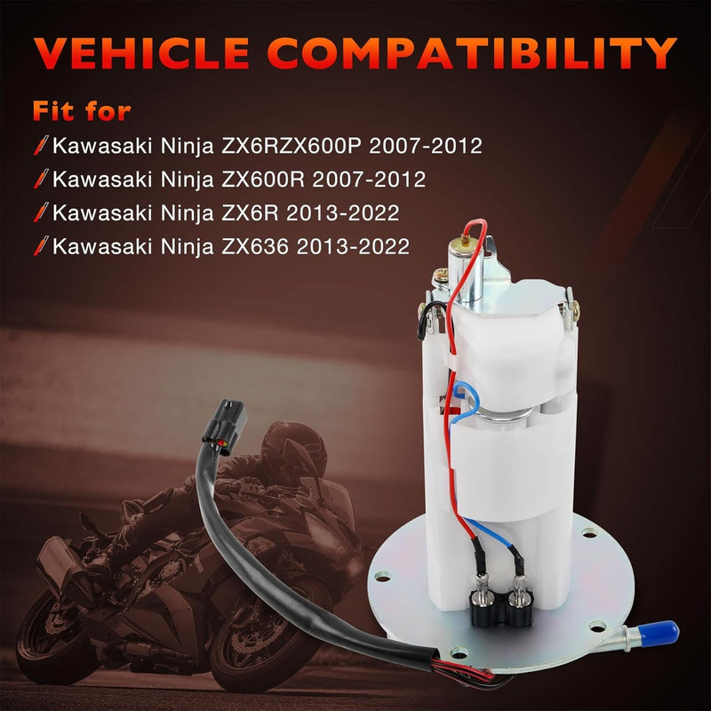 490400023 Fuel Pump Assembly For Kawasaki 2007 To 2022 Ninja ZX6R ZX600R ZX636