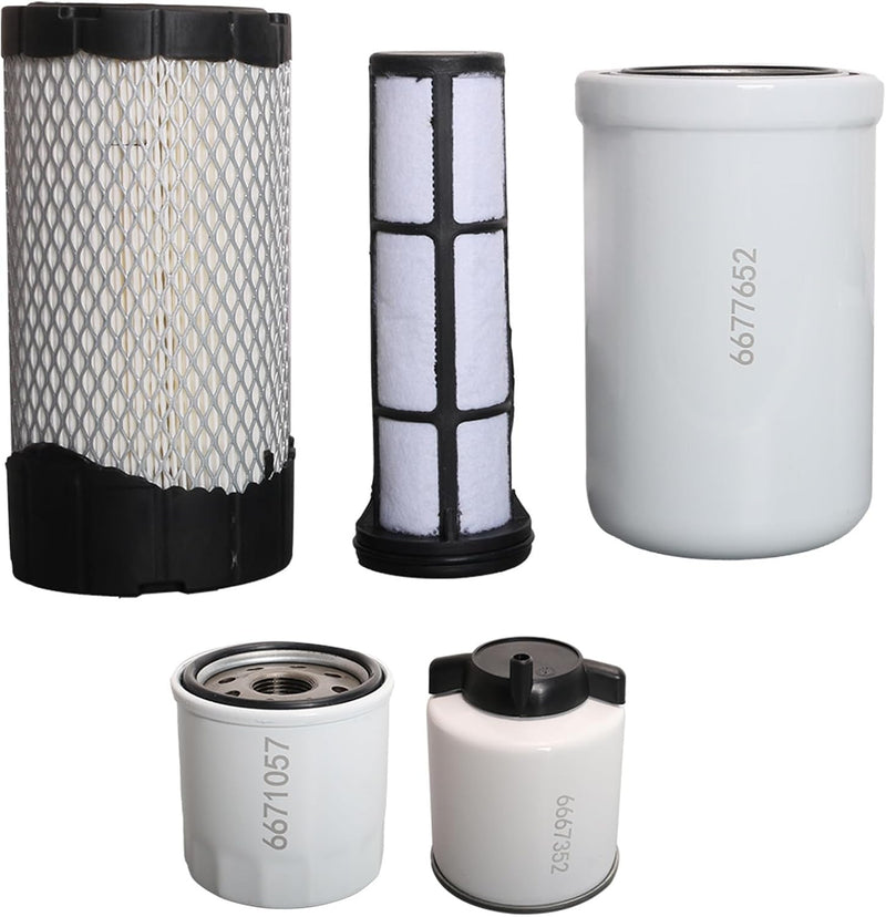 Fuel Oil Air Filter Kit For Bobcat Mini Track Loader MT52 MT55 MT85 MT100 5X