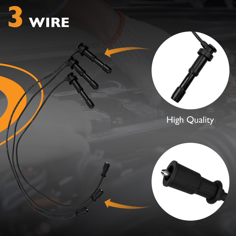 UF431 Ignition Coil Pack Iridium Spark Plugs Wire for 03-06 Kia Sorento 3.5L