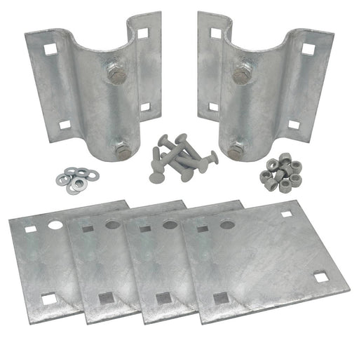 DURAFORCE Stationary Dock Side Leg Pipe Holder Sleeve Kit with Backer Plates Hardware