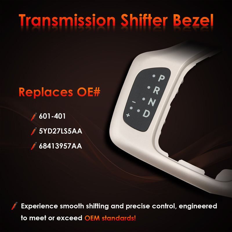 Gold Gear Shifter Bezel with Harness for Jeep Cherokee KL 2014 to 2018