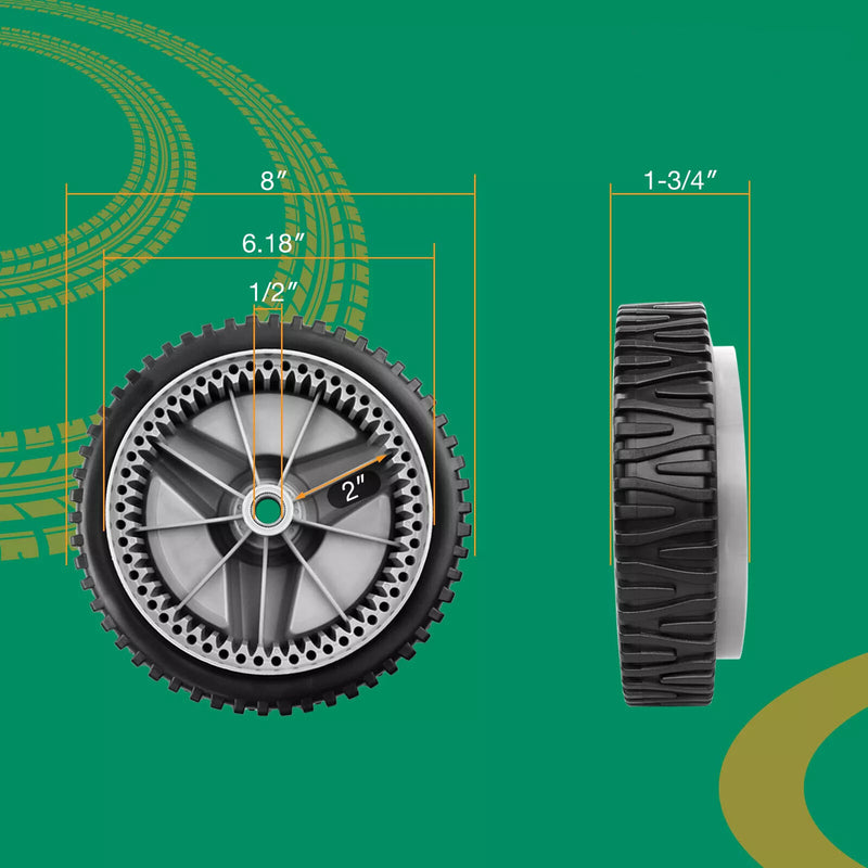 532401274 Lawn Mower Front Drive Wheel Set For Husqvarna 5521 CHV XT722FE 8 Inch