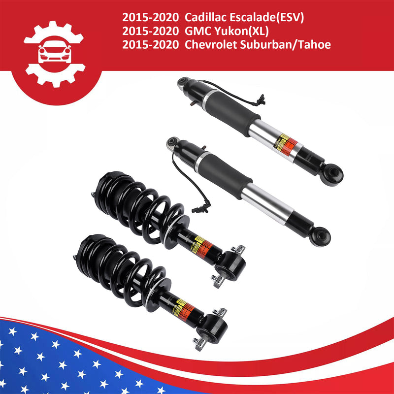DURAFORCE FRONT Strut Assy & REAR shock Absorber for 2015-20 Escalade Suburban Tahoe Yukon