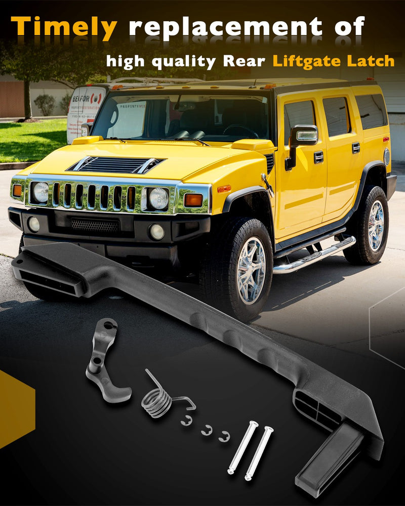 13767004 Tailgate Latch Handle Kit Liftgate Repair for 2003 2009 Hummer H2 Black