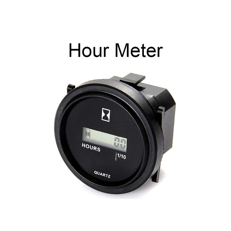 DURAFORCE 12v 24v 36v Digital Hour Meter for Marine Boat Engine 2 Inch Round Gauge