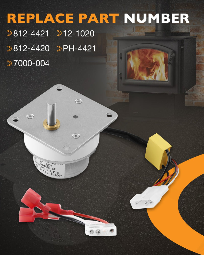 812-4421 2.4RPM Auger Pellet Stove Feed Motor for Quadra-Fire Heatilator