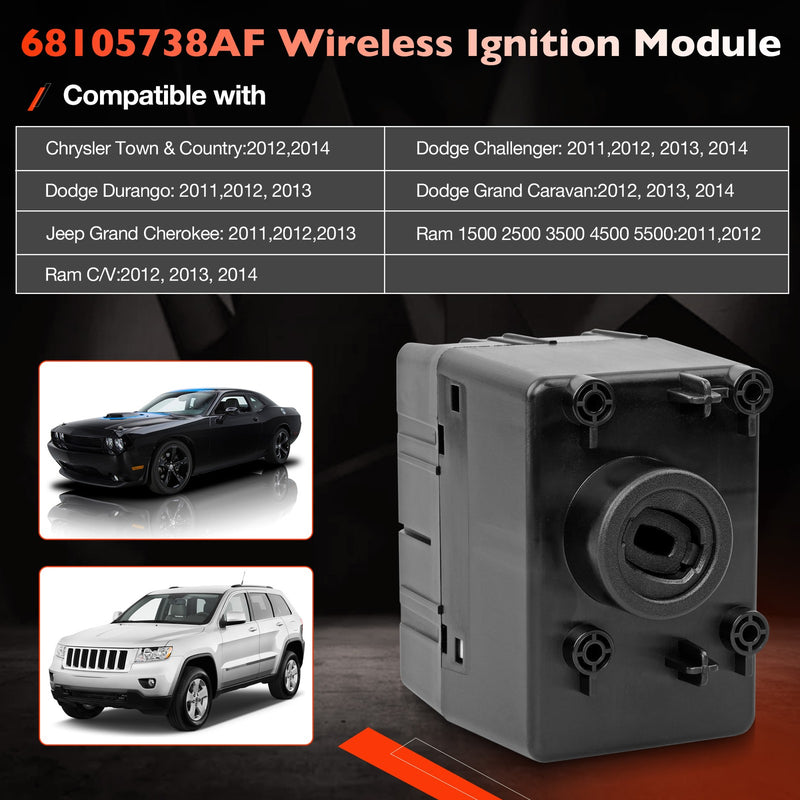 68105738AF Wireless Ignition Module Switch For Chrysler Dodge Jeep Ram 2011 2014