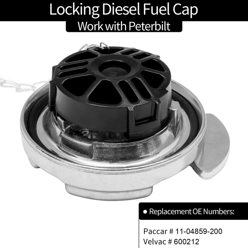 1104859200 4 Inch Locking Diesel Fuel Cap for Peterbilt 330 587 Trucks 1972 2017