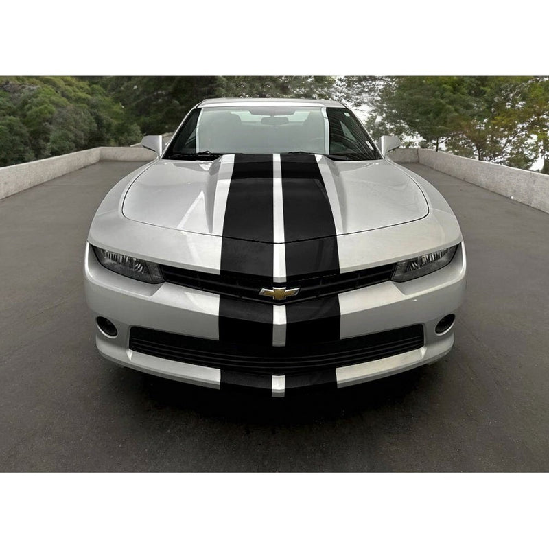 DURAFORCE 9 Inch Vinyl Rally Stripes Racing Stripe Kit Hood Trunk Roof for Chevy Camaro