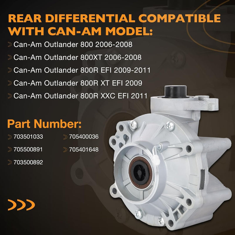 703501033 Rear Differential Gear Case for Can Am Outlander 400 500 Renegade 500