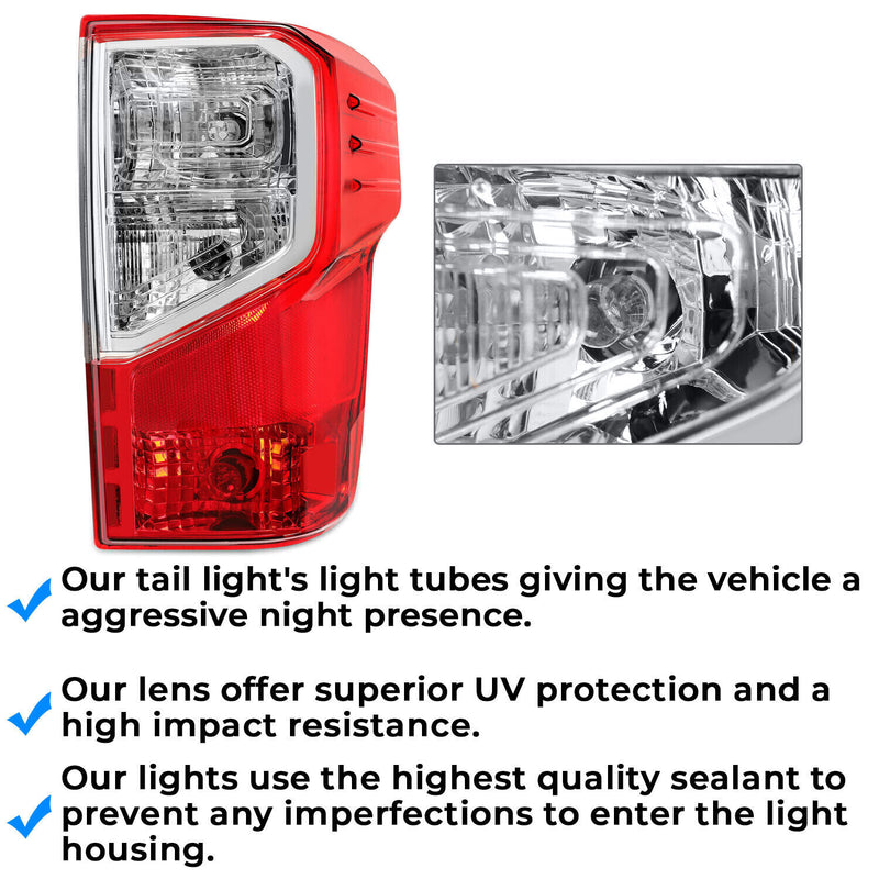 Right Passenger Side Rear Tail Light Assembly Lamp for Nissan Titan XD 2016-2023