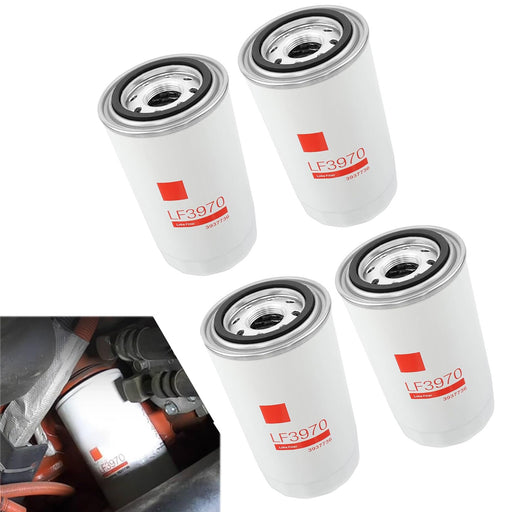 DURAFORCE LF3970 Oil Filter For Fleetguard Cummins ISB QSB 5.9L 6.7L Diesel Engine 4 Pack