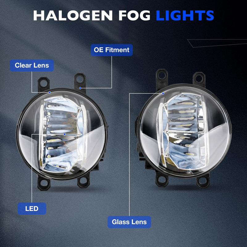 Bumper Fog Lights w/ Switch Wiring Lamp for 2014 2015 2016 Toyota Corolla S Pair