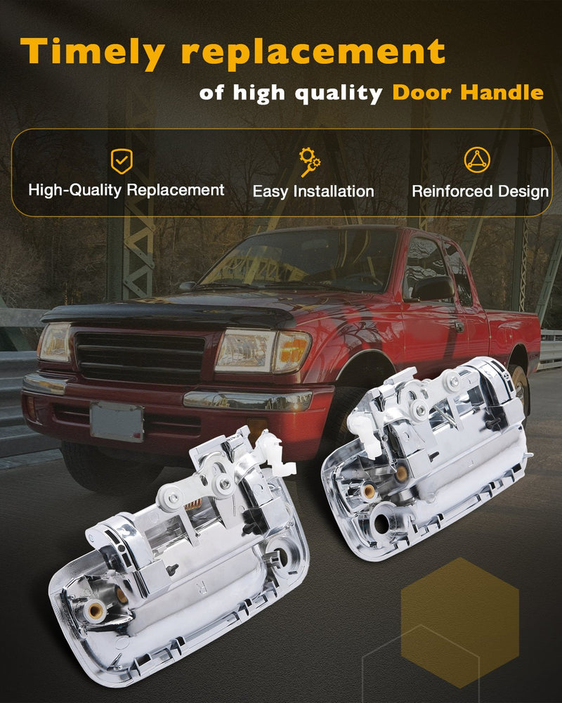 Front Exterior Door Handles Lock Cylinders for Toyota Tacoma Hilux 95 12 2Pcs