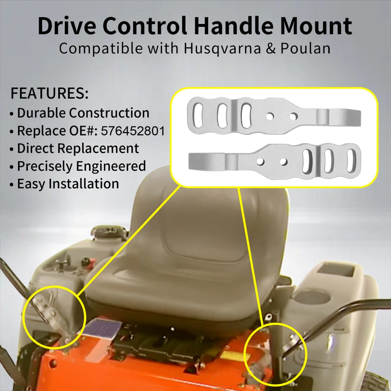 576452801 Drive Control Handle Mount for Craftsman Husqvarna Lawn Mower 2 Pieces