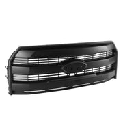 DURAFORCE King Ranch Style Front Grille W/Camera Hole Matte Black For Ford F150 2015-2017