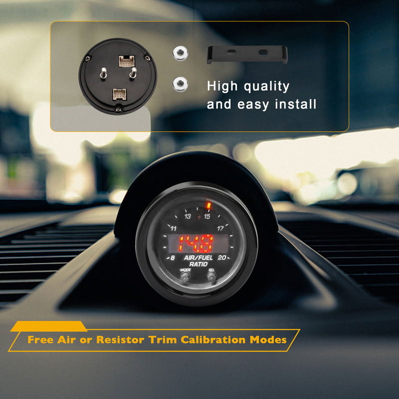 300300 Wideband UEGO Air Fuel Ratio Gauge Kit X Series 2 1/16 AFR O2 Sensor
