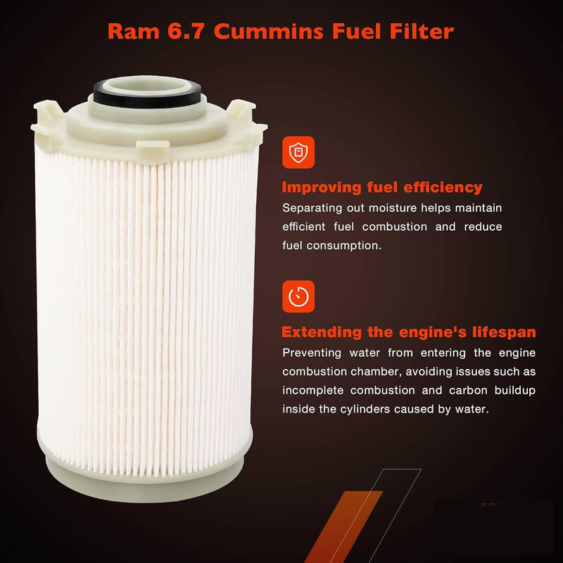 68061634AA Fuel Oil Filter for 07 09 Dodge Ram 2500 3500 4500 6.7L Cummins 51607