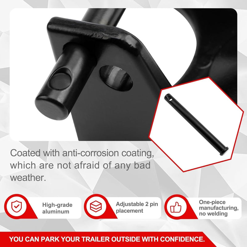 Black Gooseneck Trailer Lock with Key for RVs Livestock Haulers Trailers