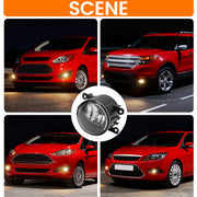 DURAFORCE Pair For Ford Explorer 2011-2015 Clear Lens Fog Lights Bumper Lamps 2Pcs New