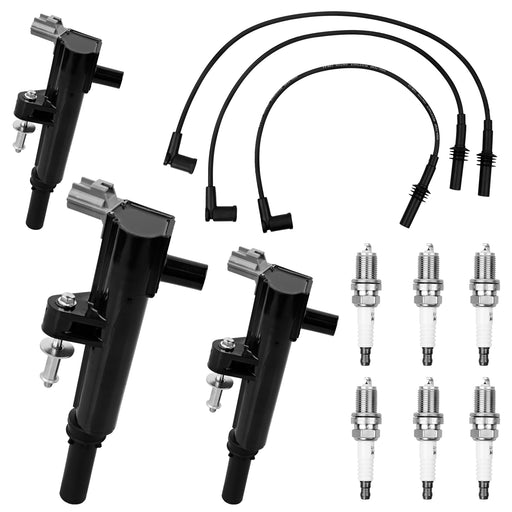 DURAFORCE UF640 Ignition Coils Spark Plug Pack Wire for Dodge Durango Jeep Liberty 3 Piece