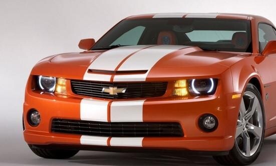 DURAFORCE 10 Inch Vinyl Rally Stripes Racing Stripe Kit Hood Trunk Roof for Chevy Camaro