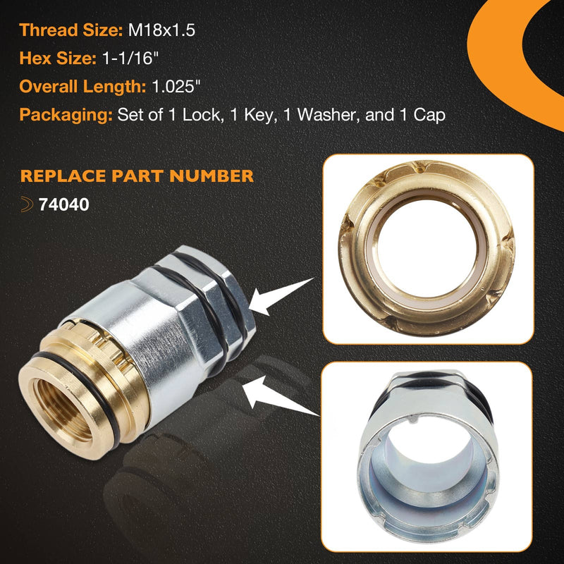 74039 Marine Propeller Lock for Mercury MerCruiser OMC 3/4 Inch 16 Thread Size